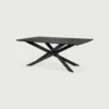 Solid Black Oak Wood Dining Table rectangular furniture algarve shop buy tavira oliveira