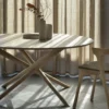 Solid Oak Wood Round Dining Table rectangular furniture algarve shop buy tavira oliveira