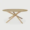 Solid Oak Wood Round Dining Table rectangular furniture algarve shop buy tavira oliveira