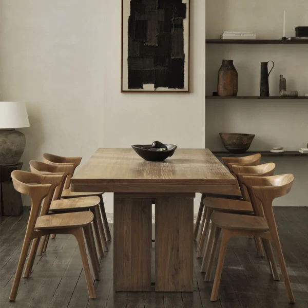 Double Extendable Solid Oak Wood Dining Table rectangular furniture algarve shop buy tavira oliveira