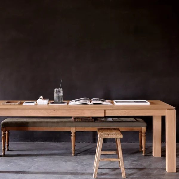 Extendable Solid Oak Wood Dining Table furniture algarve oliveira decor shop buy