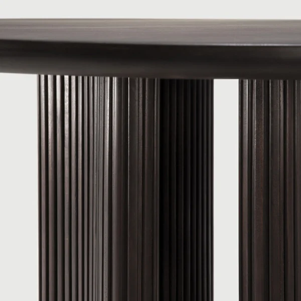 Solid Dark Mahogany Round Dining Table furniture algarve oliveira decor shop buy