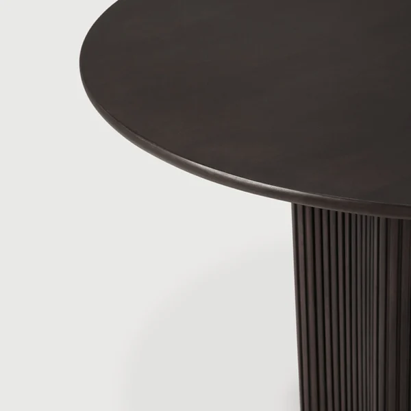 Solid Dark Mahogany Round Dining Table furniture algarve oliveira decor shop buy