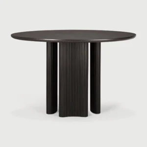 Solid Dark Mahogany Round Dining Table furniture algarve oliveira decor shop buy