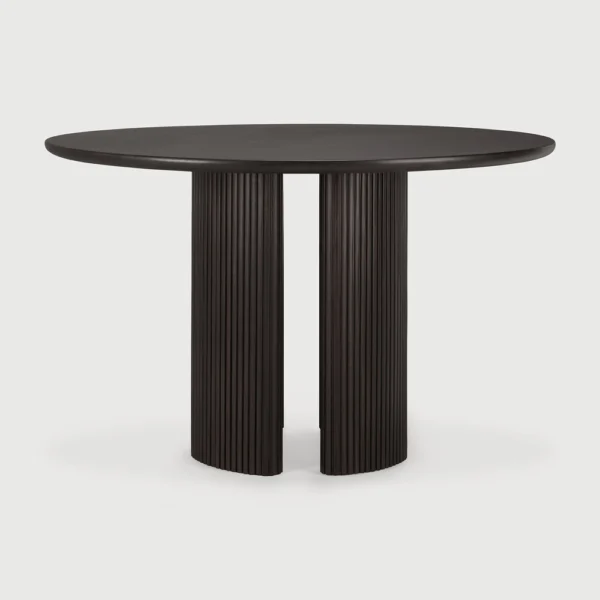 Solid Dark Mahogany Round Dining Table furniture algarve oliveira decor shop buy
