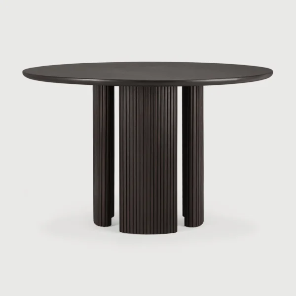 Solid Dark Mahogany Round Dining Table furniture algarve oliveira decor shop buy