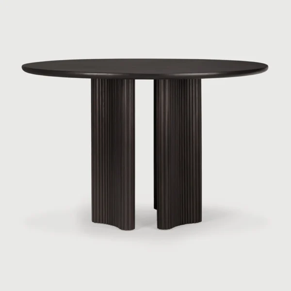 Solid Dark Mahogany Round Dining Table furniture algarve oliveira decor shop buy