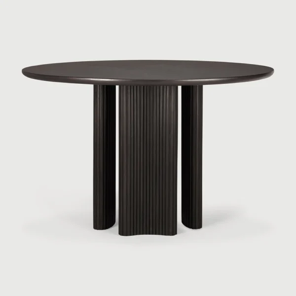 Solid Dark Mahogany Round Dining Table furniture algarve oliveira decor shop buy