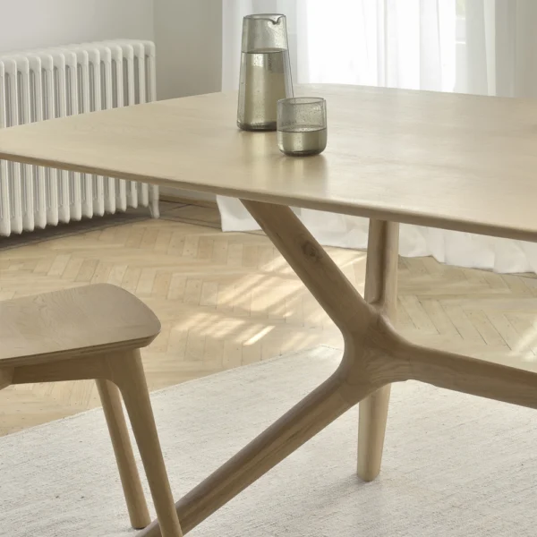 Organically Inspired Solid Oak Wood Dining Table furniture algarve oliveira decor shop buy