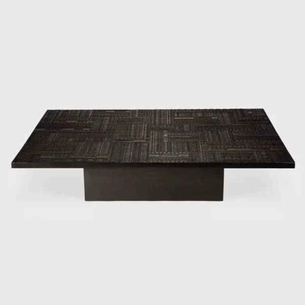 Contemporary Detailed Wood Coffee Table