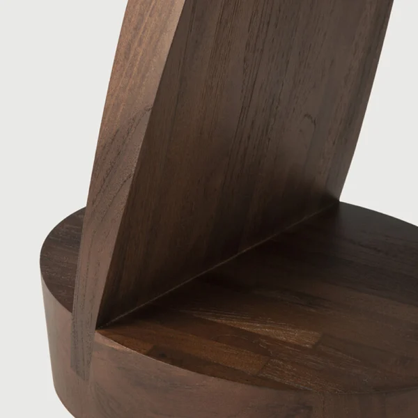 Sculptural Solid Teak Wood Side Table furniture algarve shop decor