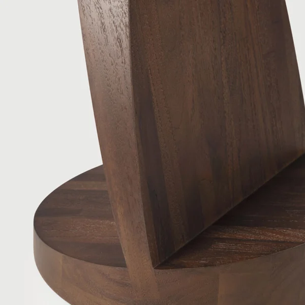Sculptural Solid Teak Wood Side Table furniture algarve shop decor