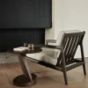 Sculptural Solid Teak Wood Side Table furniture algarve shop decor