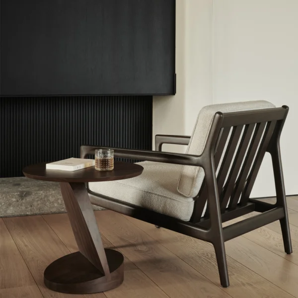 Sculptural Solid Teak Wood Side Table furniture algarve shop decor