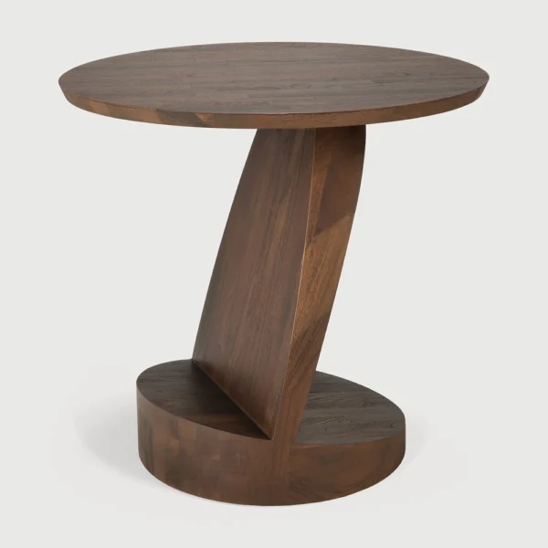 Sculptural Solid Teak Wood Side Table furniture algarve shop decor