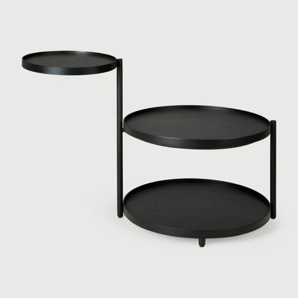 Elegant Sculptural Side Table with Swivel Tray - Image 6