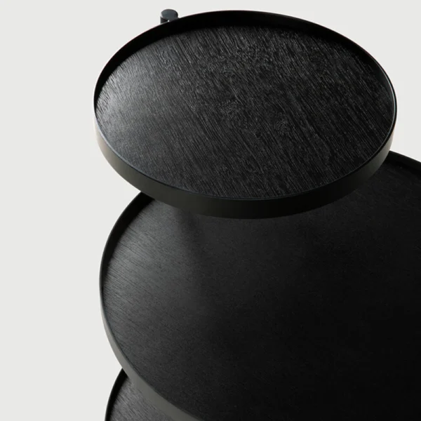 Elegant Sculptural Side Table with Swivel Tray - Image 2
