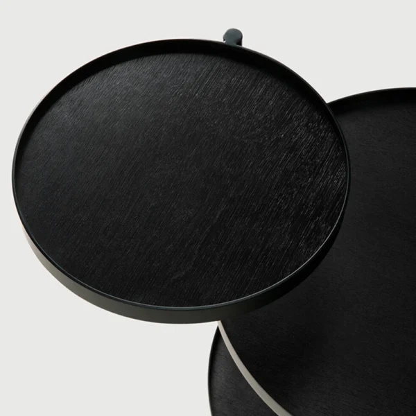 Elegant Sculptural Side Table with Swivel Tray - Image 5