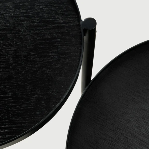 Elegant Sculptural Side Table with Swivel Tray - Image 3