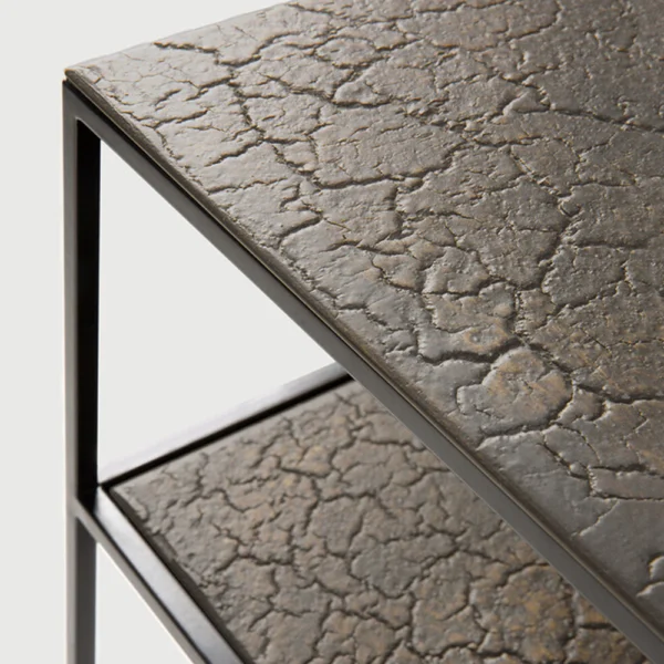 Elegant Geometric Metal Side Table - Image 6