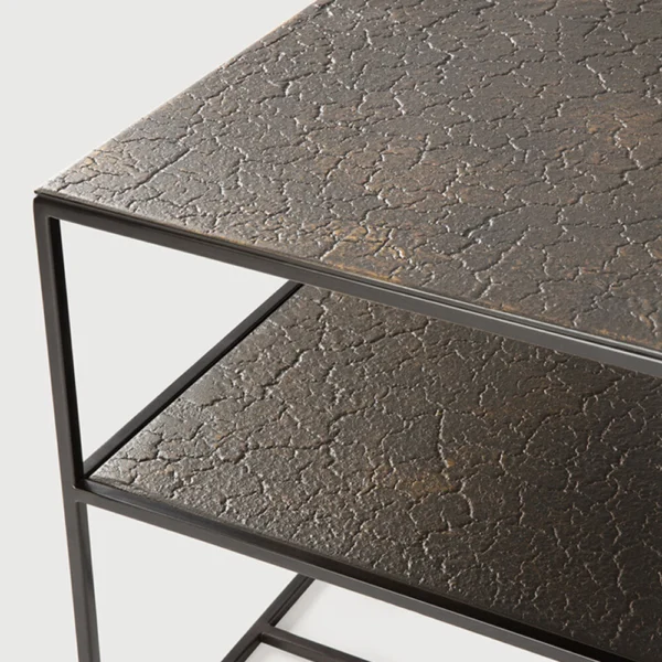 Elegant Geometric Metal Side Table - Image 5