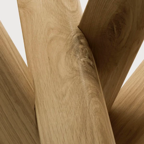 Iconic Styled Solid Oak Wood Side Table - Image 2