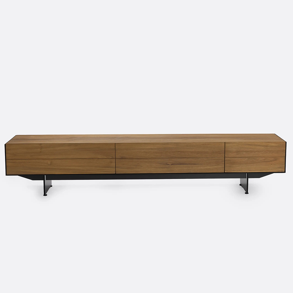 Natural Reclaimed Solid Teak Wood and Black Iron TV Cabinet Furniture Decor Algarve Oliveira Tavira Shop
