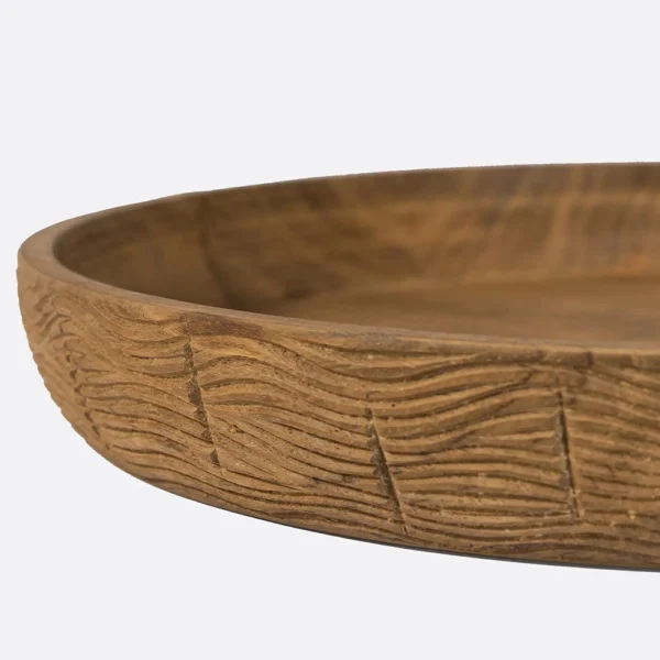 Hand Carved Solid Teak Wood Bowl - Available in Natural or Black Furniture Decor Algarve Oliveira Tavira Shop