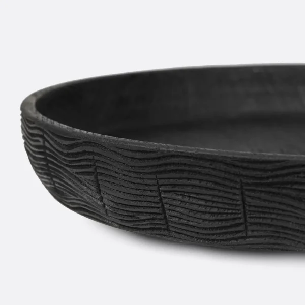 Hand Carved Solid Teak Wood Bowl - Available in Natural or Black Furniture Decor Algarve Oliveira Tavira Shop