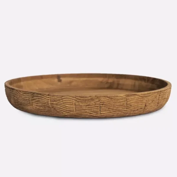 Hand Carved Solid Teak Wood Bowl - Available in Natural or Black Furniture Decor Algarve Oliveira Tavira Shop