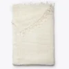 Stone Washed White Linen Throw - Model CHITKI - 100% Linen Furniture Decor Algarve Oliveira Tavira Shop