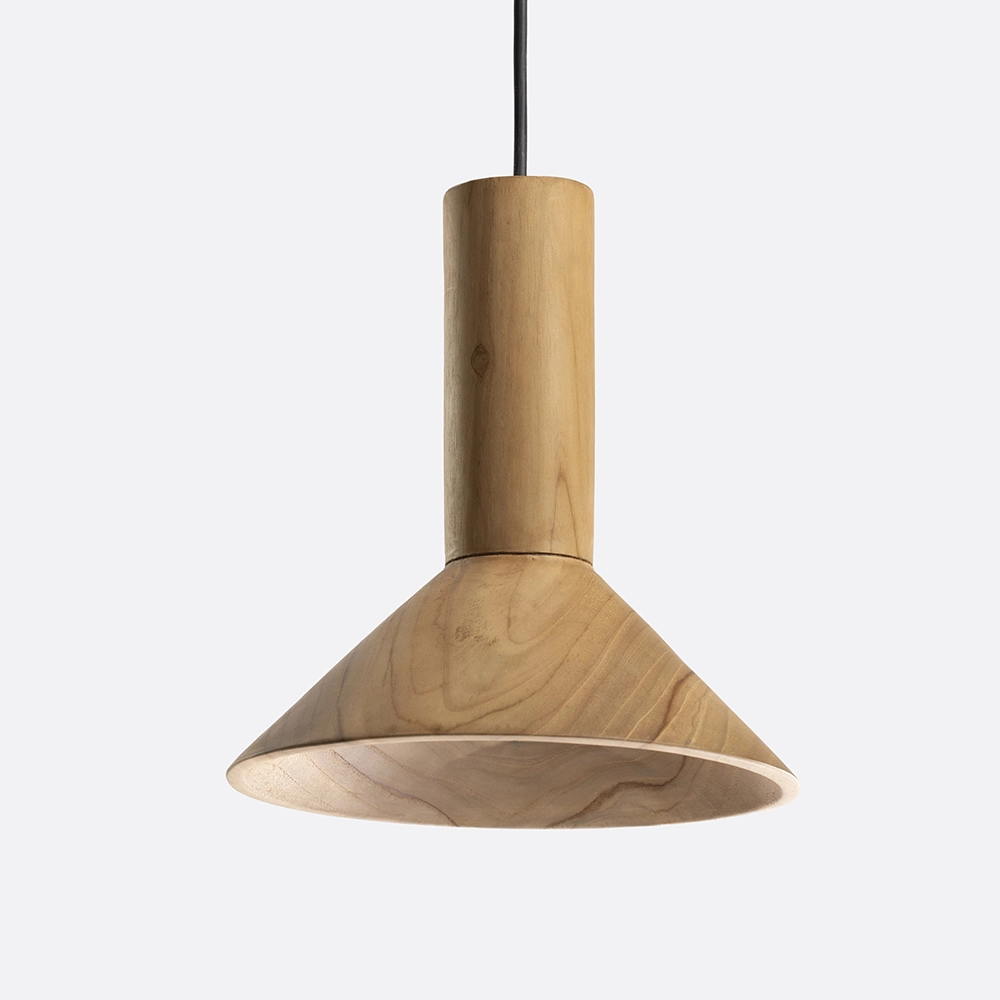 Solid Teak Wood Hanging Light – Medium lighting Furniture Decor Algarve Oliveira Tavira Shop