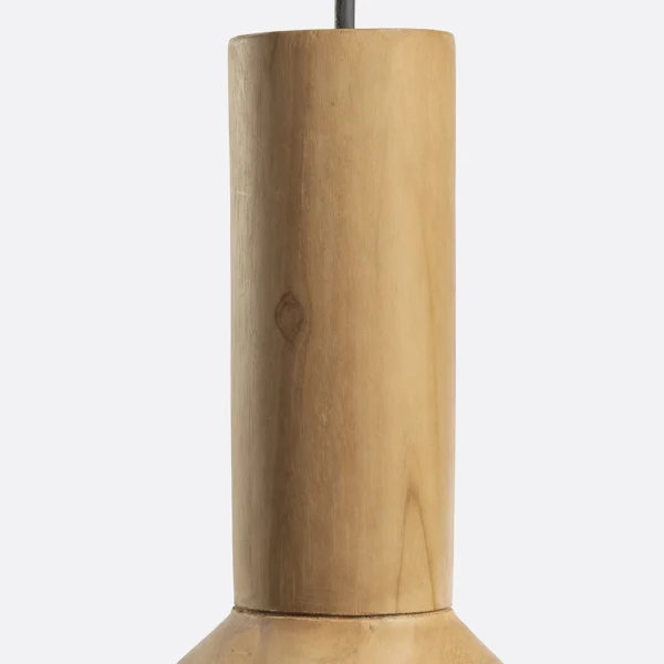 Solid Teak Wood Hanging Light – Medium lighting Furniture Decor Algarve Oliveira Tavira Shop