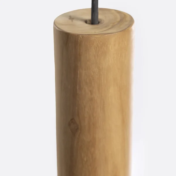 Solid Teak Wood Hanging Light – Medium lighting Furniture Decor Algarve Oliveira Tavira Shop