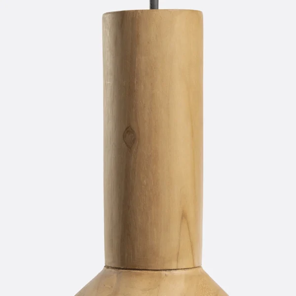 Solid Teak Wood Hanging Light – Medium lighting Furniture Decor Algarve Oliveira Tavira Shop