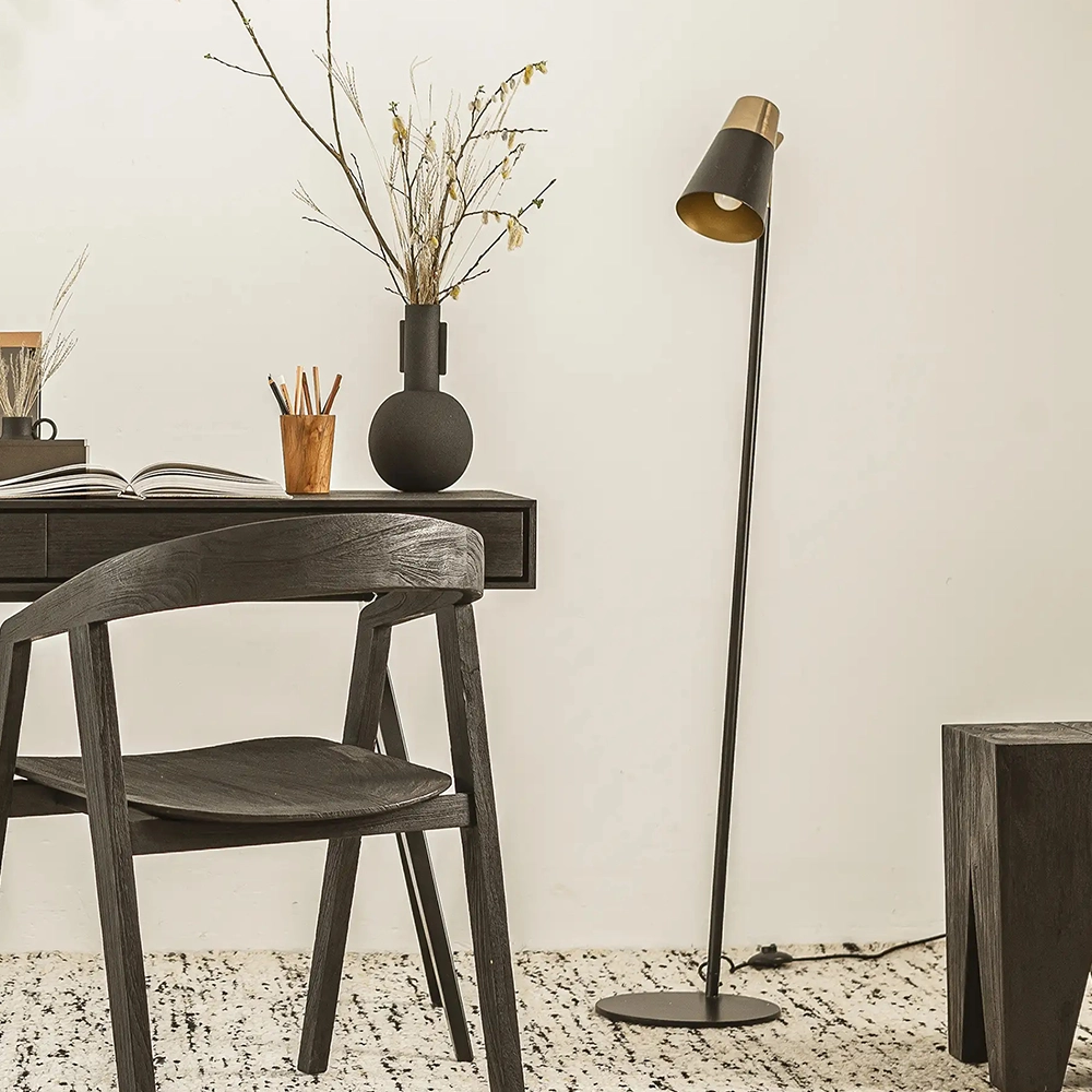 Stunning Black and Gold Floor Lamp Lighting Furniture Decor Algarve Oliveira Tavira Shop