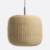 Hand Woven Natural Rattan Hanging Light lighting Furniture Decor Algarve Oliveira Tavira Shop
