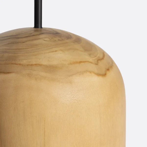 Solid Natural Teak Wood Cylindrical Hanging Light – Large lighting Furniture Decor Algarve Oliveira Tavira Shop