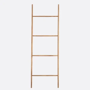 Solid Natural Teak Wood Ladder Hanger - Ideal for towels and throws Furniture Decor Algarve Oliveira Tavira Shop