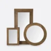 Rustic Solid Teak Wood Mirror with Naturally Eroded Finish Furniture Decor Algarve Oliveira Tavira Shop