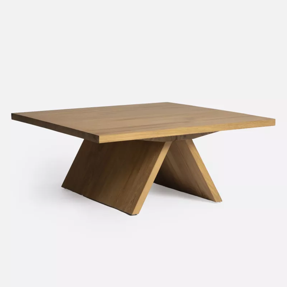 Solid Natural Teak Wood Square Coffee Table Furniture Decor Algarve Oliveira Tavira Shop