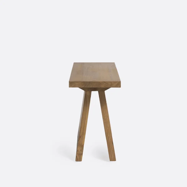 Solid Natural Teak Wood Slim Side Table Furniture Decor Algarve Oliveira Tavira Shop