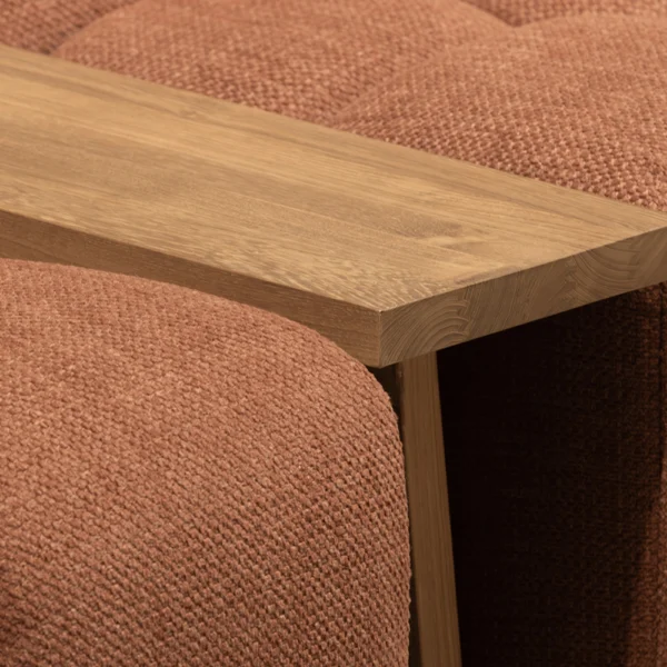 Solid Natural Teak Wood Slim Side Table Furniture Decor Algarve Oliveira Tavira Shop