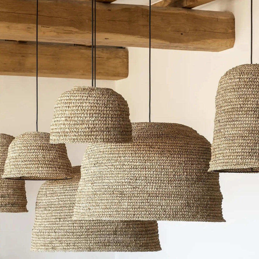 Boho Style Hand Woven Seagrass Hanging Light – Large Furniture Decor Algarve Oliveira Tavira Shop