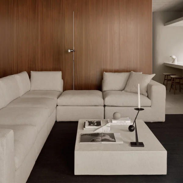 Stone Finish Off-White Microcement Coffee Table - Available in different Shapes and Sizes – Image 3