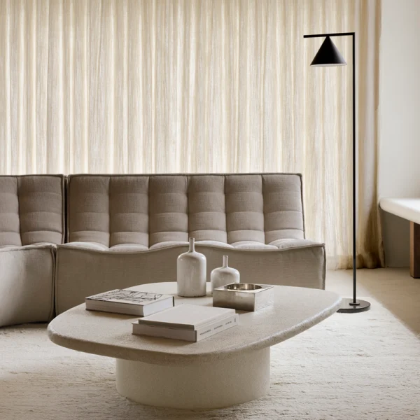 Stone Finish Off-White Microcement Coffee Table - Available in different Shapes and Sizes – Image 9