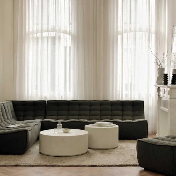 Stone Finish Off-White Microcement Coffee Table - Available in different Shapes and Sizes – Image 7