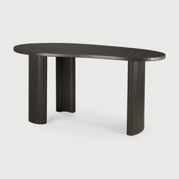 Ocean Pebble Solid Wood Desk - Available in Oak or Dark Mahogany