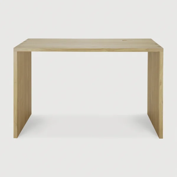 Natural Oak or Black Oak Wood Minimalist Desk