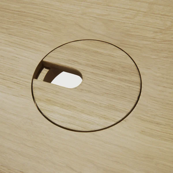 Natural Oak or Black Oak Wood Minimalist Desk - Image 5